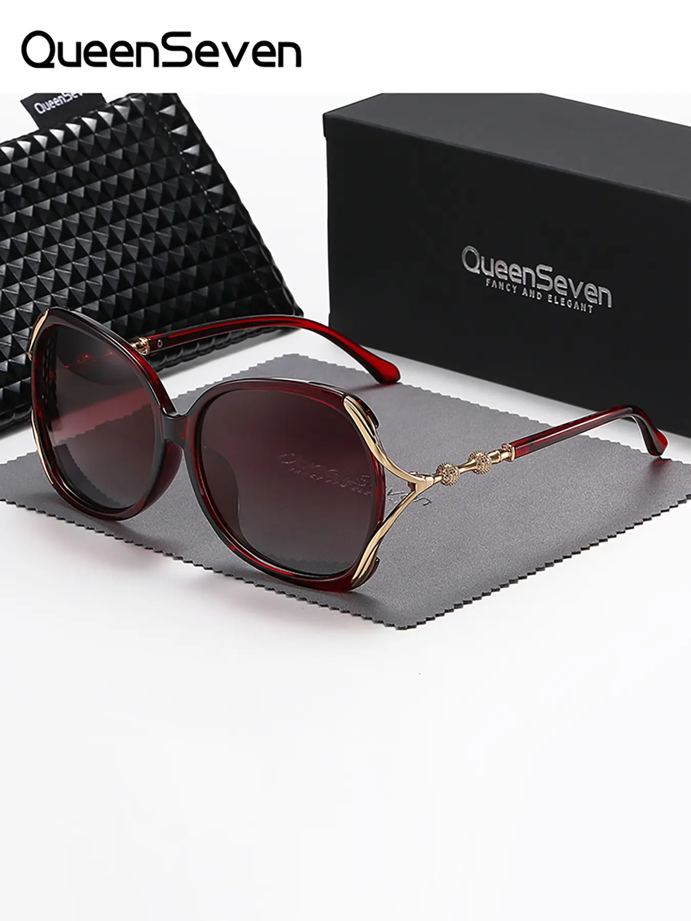 Queenseven Unisex Polarized Sunglasses, Polarized Lenses, Stylish UV Protection for Outdoor Activities, Casual Fashion for All Seasons