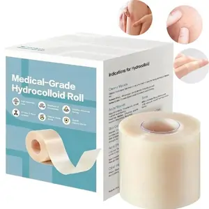 Hydrocolloid Roll for Pimple Patches,Hydrocolloid Bandages with Self-Adhesive, Cut-to-Size , Ultra Absorbent, Waterproof  for Acne Tape,Absorb Gunk, Protect Picking & Support Healing,Ideal for All Acne Sizes & Skin Types Wound Care（5cm*150cm）