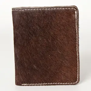 American Darling Card-Holder, Genuine Hair-On Cowhide & Full Grain Leather, Slim Western Travel Wallet