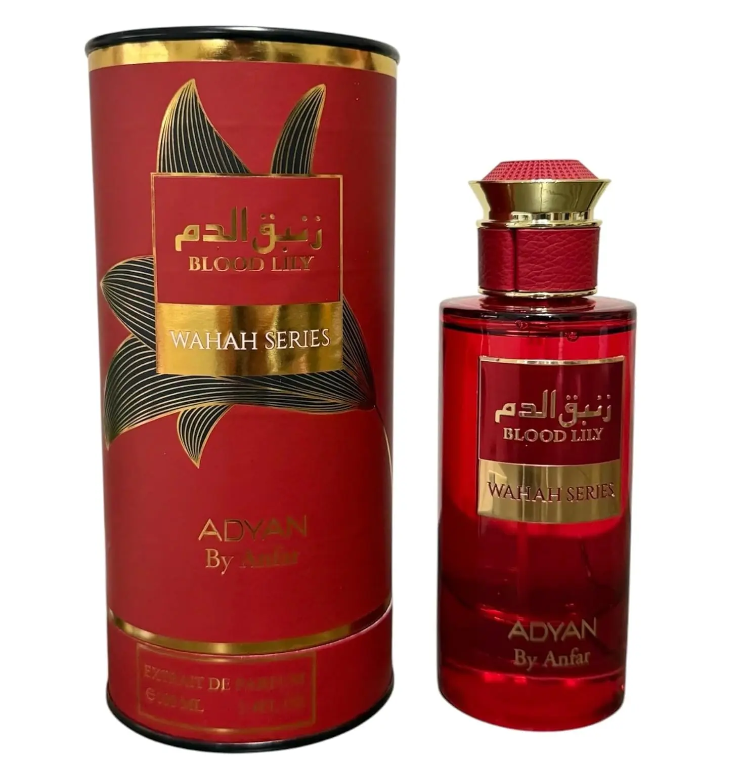 Adyan Blood Lily Wahah Series Unisex Extrait De Parfum 100ML 3.4OZ Original Fragrance From Dubai With Top Notes of apple, bergamot, ginger, blackberry, orange, rosemary, and lemon- lavender