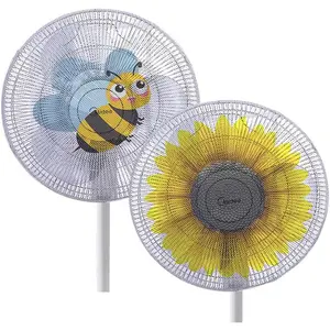 2 Pack Cartoon Fan Guard Net Safety Filters Kid Finger Protector Summer Washable Children Safety Cover