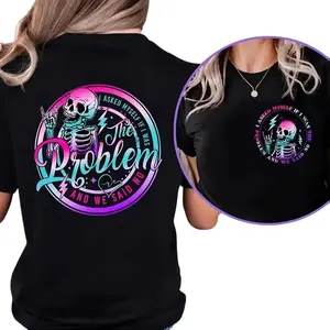 Made In USA, Self Check Problem Not Me Quote, Funny Sarcasm Graphic, Unisex T Shirt, Casual Crew Neck Wear, Trendy Daily Outfit, Gift For Friends