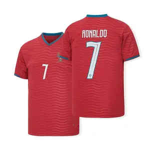 2026 Portugal Fans All Over Print Soccer Jersey - #7 Red Jersey, Unisex Shirt, Lightweight & Breathable, Comfortable For Daily Wear