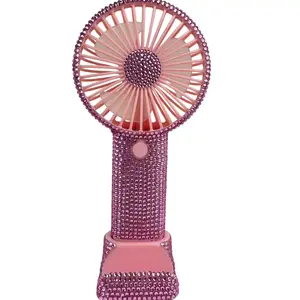 2026 Diamond Pocket Fan| USB Rechargeable Handheld Fan| Travel & Outdoor Cooling