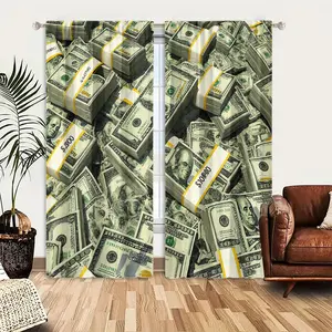 2pcs Window Curtains, Home Decoration Curtain, Window Drapes for Bedroom Living Room, Rod Pocket Window Treatment