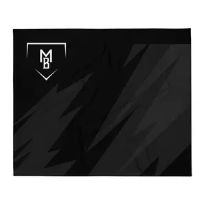 MB Home Plate Throw Blanket (Black Geometric)