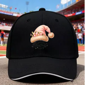 Christmas Family Party Unisex Baseball Cap - Durable Polyester, Geometric Print Trucker or Casual Wear, Santa Hat