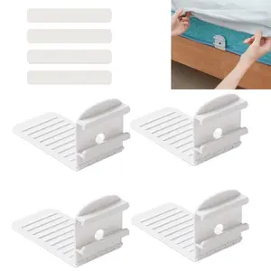 Bed Sheet Straps – 4-Pack Adjustable Sheet Holders with Elastic Clips | Keep Fitted Sheets Tight & Secure on All Mattress Sizes