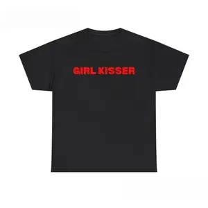 Girl Kisser Funny Unisex Tee, LGBTQ Pride Shirt, Humorous Graphic Tshirt, Rainbow Kiss Apparel, Sassy Statement Top