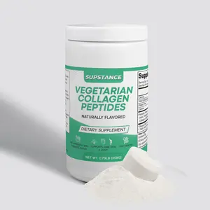 SUPSTANCE Vegetarian Collagen Peptides Powder | 28 Servings - Unflavored - Gluten Free, Vegetarian, GMO Free