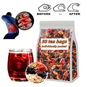 Kidney Tea Formula Ginseng Five Treasure Tea, Natural Red Date Wolfberry Tea Herbal Health Tea Kidney Cleanse for Men & Women, te de riñon Saludable Organica Beverage