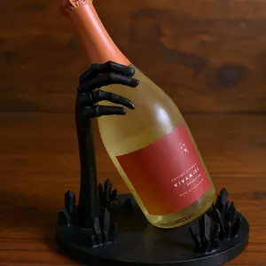 Spooky Skeletal witch Hand Style  Wine Bottle Holder Rack for Dining Room Bar Party Decor for Halloween Goth decor