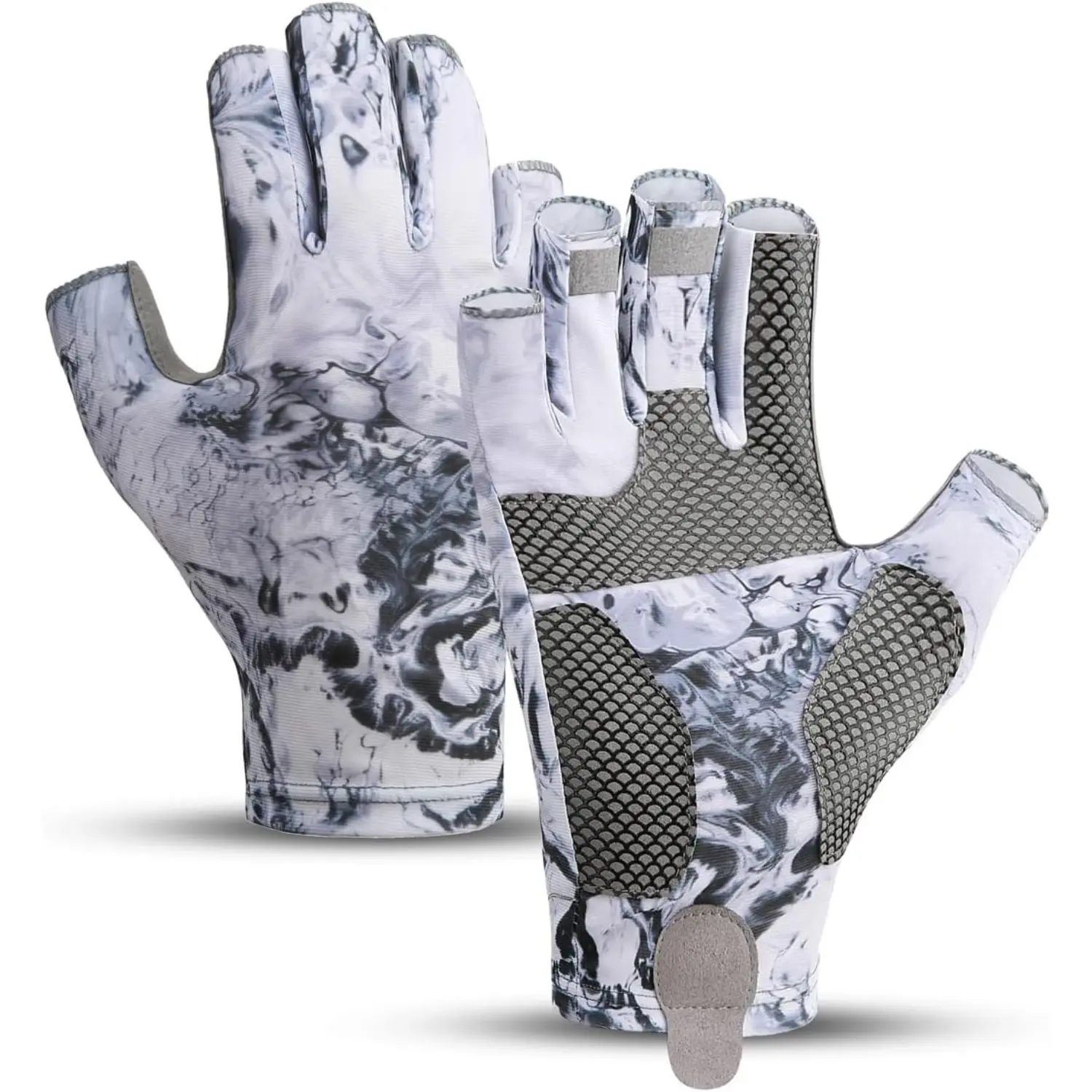 UPF 50 Fingerless Fishing Gloves for Men Women Silicone Grip Sun Protection Gloves Lightweight for Kayaking Cycling Hiking Paddling Outdoor Sports