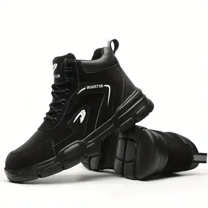 Gentlemen Safety Work Shoes Outdoor work shoes, Men's mid-high top four seasons comfortable protection shoes, wear-resistant shoes