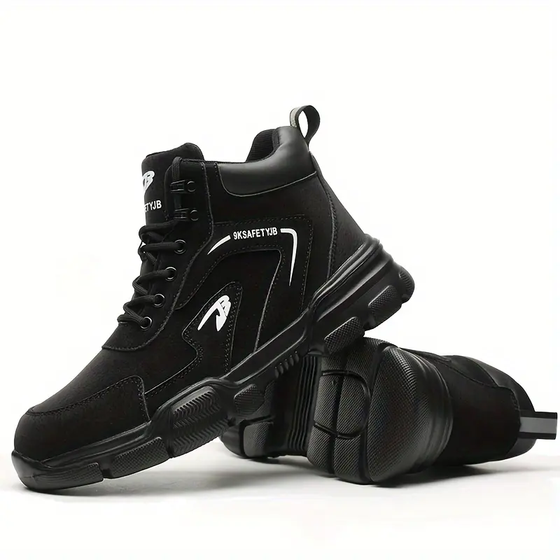 Gentlemen Safety Work Shoes Outdoor work shoes, Men's mid-high top four seasons comfortable protection shoes, wear-resistant shoes