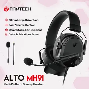 Fantech Stereo Gaming Headset for PC Ps Switch, Wired Game Earphone with 6.5ft Cable, 3.5mm Trrs Port, Detachable Noise Cancelling Mic