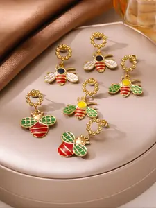Women's Fashion Earrings, Bee Design Ear Studs, Dangle Drop Jewelry Gift for Women & Girls, Perfect Valentine/birthday Present