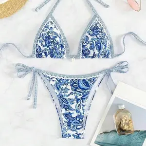 Blue & White Swimsuit