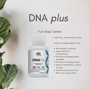 DNA Plus - Potenciador Celular Yuri Shop Center | Natural Vitamin | Edible Dietary Supplement | Energy Boost & Anti-Aging | Cellular Health & DNA Repair Healthcare Fitness