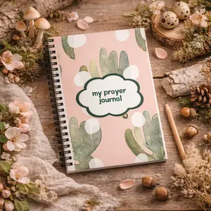 Cute Botanical Prayer Journal | Christian Notebook for Women & Teens | Faith Journal | Devotional Scripture Writing Journal