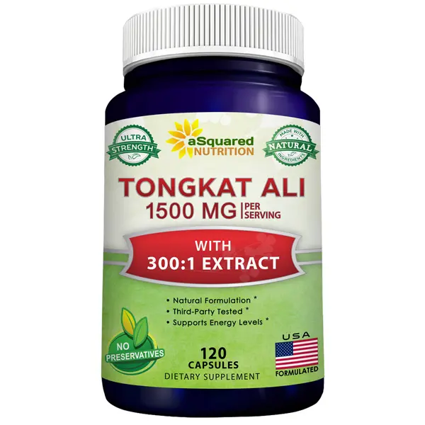 aSquared Nutrition Tongkat Ali 1500mg - 120 Capsules - Longjack (Eurycoma Longifolia) Extract Supplement & Long Jack Root Powder Pills - Tongkat Ali for Men & Women