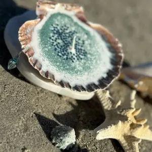 Hand Poured Soy Wax Seashell Candle  Decor