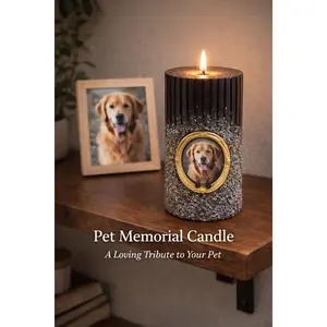 Personalized Pet Memorial Candle with Photo Frame