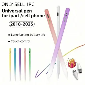 Gradient-color universal stylus, with fast charging and palm-rejection, one-click power on, magnetic attachment, replaceable tip, ultra-long standby, compatible with Apple/Android capacitive screens for phones and tablets Capacitive Stylus Pen