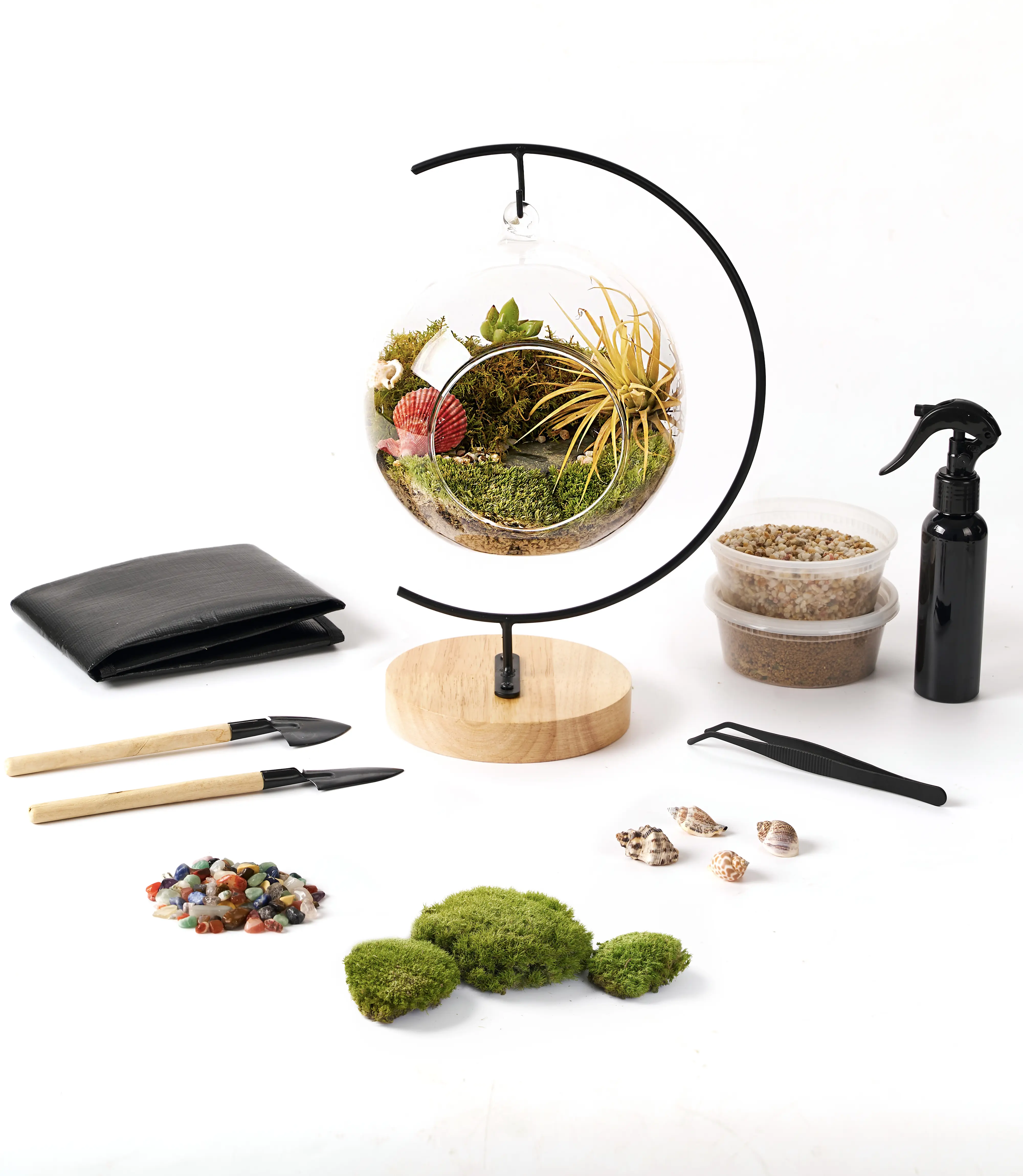 SkyLoop Hanging Terrarium – DIY Mini Garden in a Glass Globe for Relaxing Home Décor