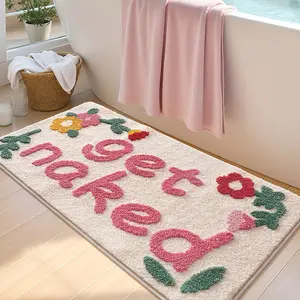 1pc Get Naked Bath Mat, Soft Absorbent Premium Bath Rug Bathroom Rug, Bathroom Floor Mat, Cute Bath Mats, Bathroom Accessories Apartment Decor Bathroom Decor Home Decor