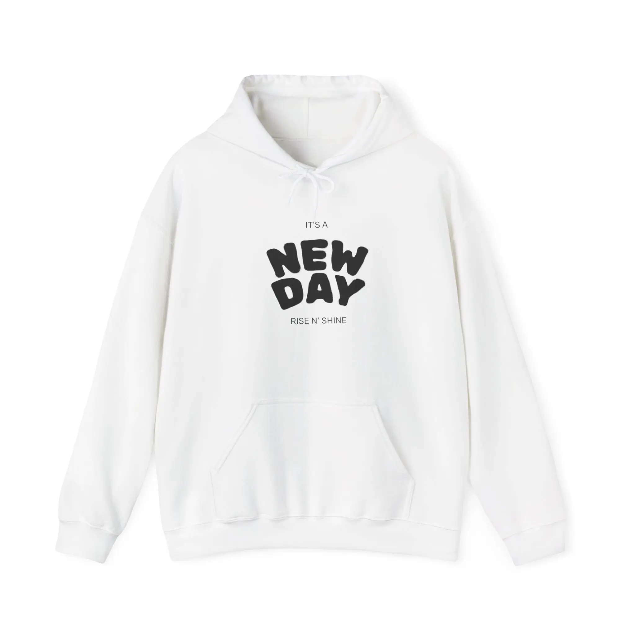 Cat Construction Worker hoodie | 'It's a New Day' graphic sweatshirt