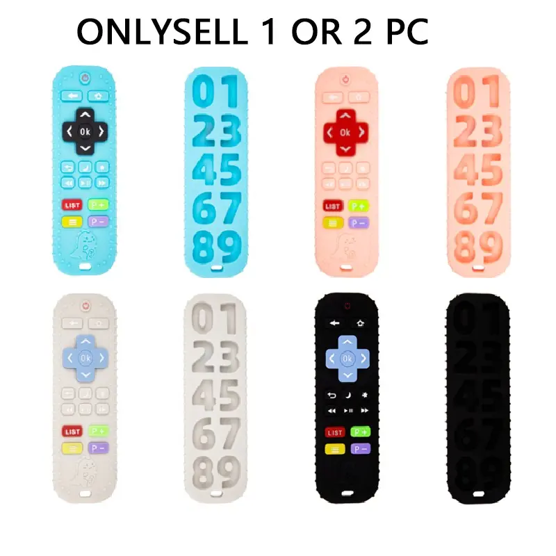 Silicone Remote Control Teether, Teething Stick, 1 Count Baby Teething Relief Toy, Sensory Development Toy for Children, Safe Food-grade Gift
