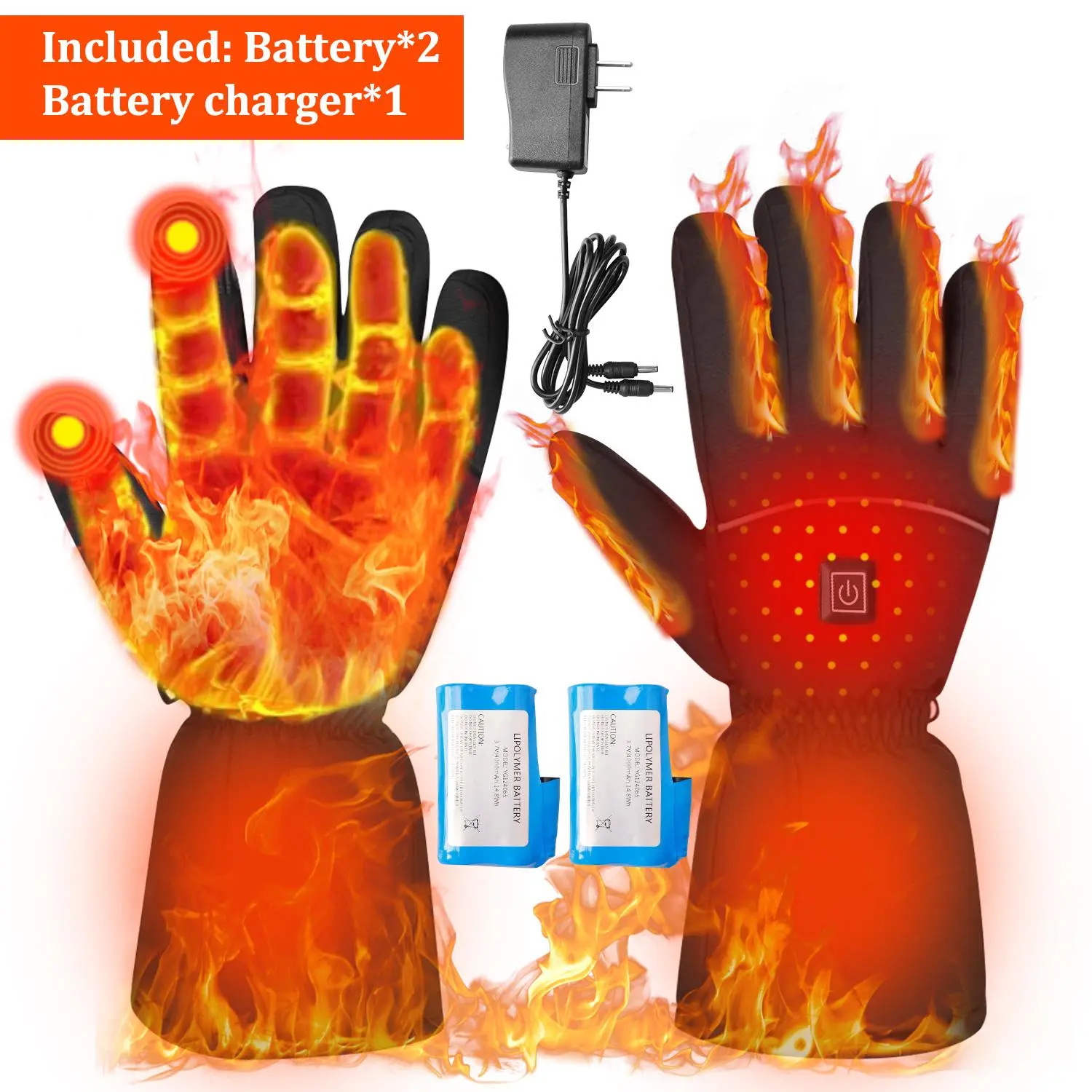 Motorbike Heated Gloves, Battery Powered Work Gloves, Winter Outdoor Touch Screen Windproof Gloves, Waterproof Gloves, Three Temperature Controls