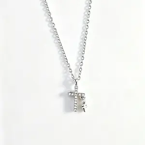 Dainty Dual Cross CZ Silver Thin Chain NecklaceStainless Steel Adjustable Clasp | Minimal Accessory for Office, Date Night & Daily Casual Outfits!