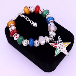 Order of Eastern Star OES Beaded Bracelet