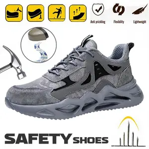 Slip-Resistant Steel Toe Safety Boots Puncture Proof Breathable Lightweight All-Day Comfort Guarantee