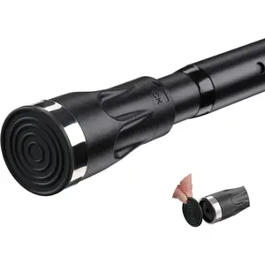 Tension Curtain Rod, 42 to 115 inch Adjustable Heavy Duty black shower curtain rod for bathroom Closet Windows