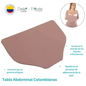 Large abdominal board Post Surgical Abdominal Board After Lipo - Large Abdominal Board for Adhesion & Healing with Lycra & Spuma for Liposuction & Abdominoplastia Recovery - Womenswear -  tabla de compresión abdominal - tabla para lipo 360