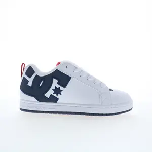 DC Court Graffik DC01661111-WHNYRD Mens White Skate Inspired Sneakers Shoes
