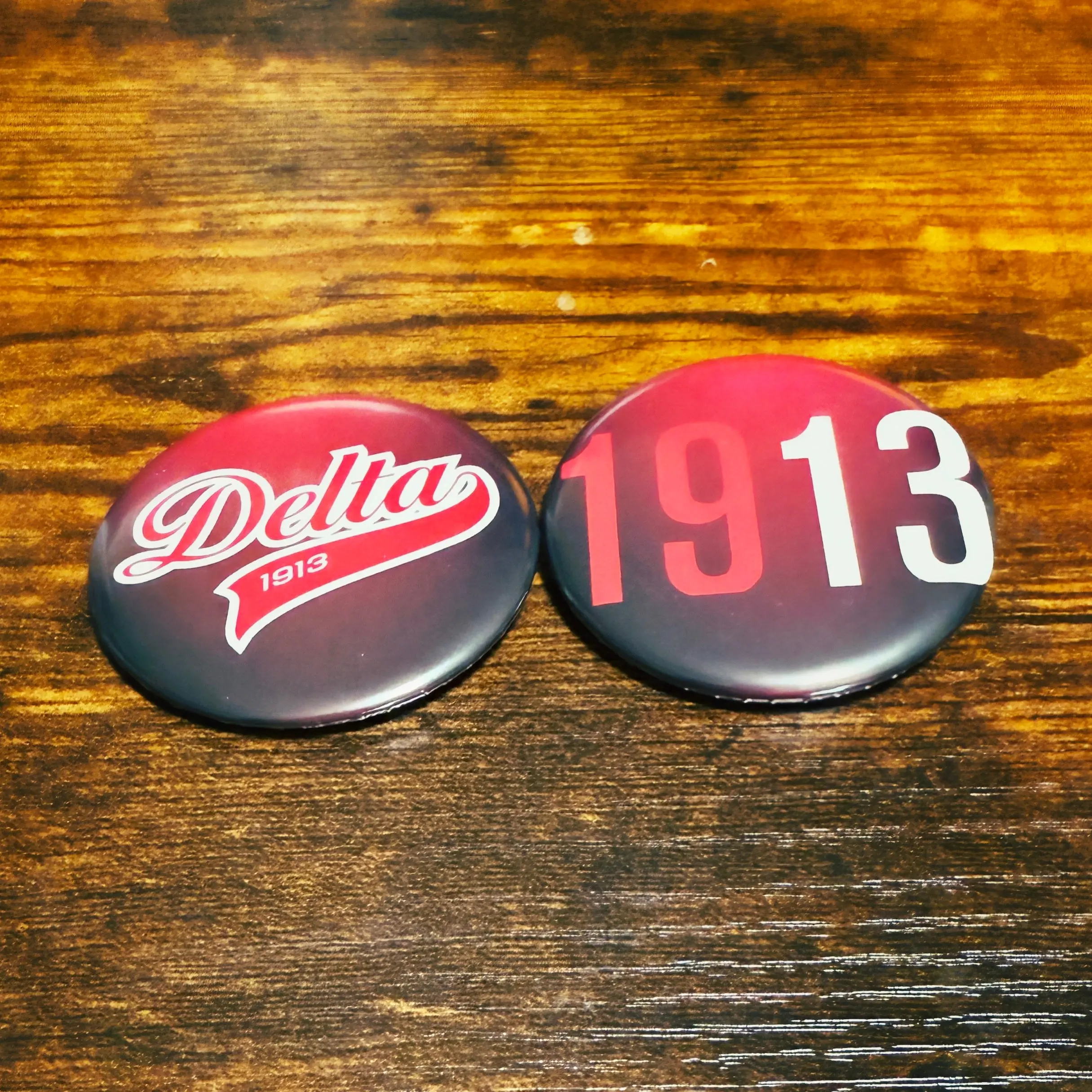 Delta Sigma Theta Button - Delta Swoosh 13 Bundle - 2.25"