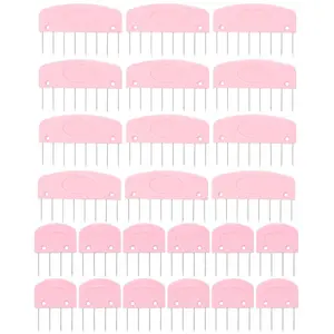 25 Pack Blocking Pins for Knitting, Pink Knit Blocking Combs Kit for Block Knitting Mats Crochet Projects Lace Needlework Sewing Tool Device