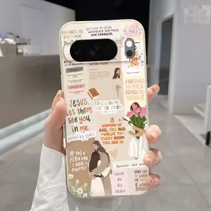 Rounded Edge Phone Case for Google Pixel 10 9 XL 8 7 Pro A Christian Faith Inspo Pattern Pocket-Friendly Shockproof Liquid Silicone Protective Soft Smartphone Casing