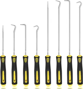 8-Piece Precision Pick and Hook Tools Set – Automotive Pick Tool Kit for Mechanics, Car Oil Seal Remover, Hose & Gasket Puller, Hook and Pick Set for Auto Repair and Maintenance