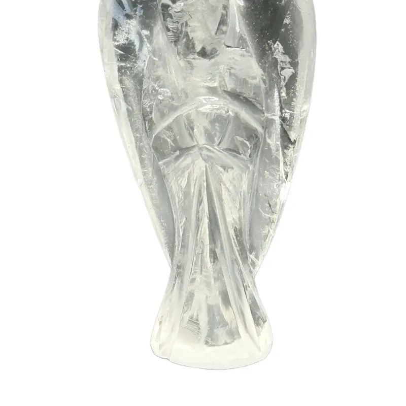 Clear Quartz Angel Figurine Approximately 2 Inches Tall for Home Decor and Spiritual Use