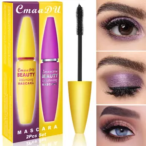 CmaaDu 2-in-1 Mascara Bundle | Volumizing Yellow + Lengthening Purple | Smudge Proof & Long Lasting Eye Makeup bottom