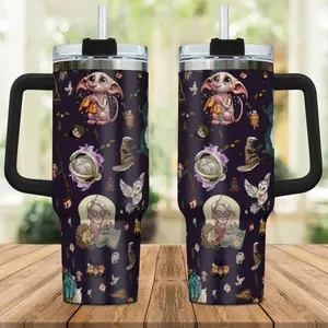 Potter Wizard Fantasy Tumbler, Wizard Movie Lovers, Enchanted Magic Aesthetic Cup, Stainless Steel Insulated Travel Mug, Spellcore Fan Gift