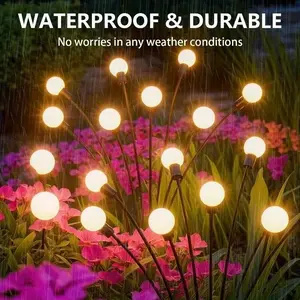 Solar Powered Garden Light, Wind-Swinging Solar Firefly Lamp, Outdoor Waterproof Landscape Decorative Lighting, Pathway Party Camping Yard, Solar Landscape Lights