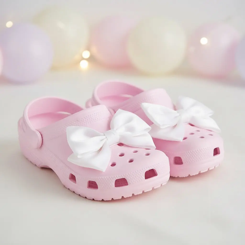 Cutie Bow Shoe Charm Set — Handmade Girly Bow Charm for Clogs | Coquette Accessories