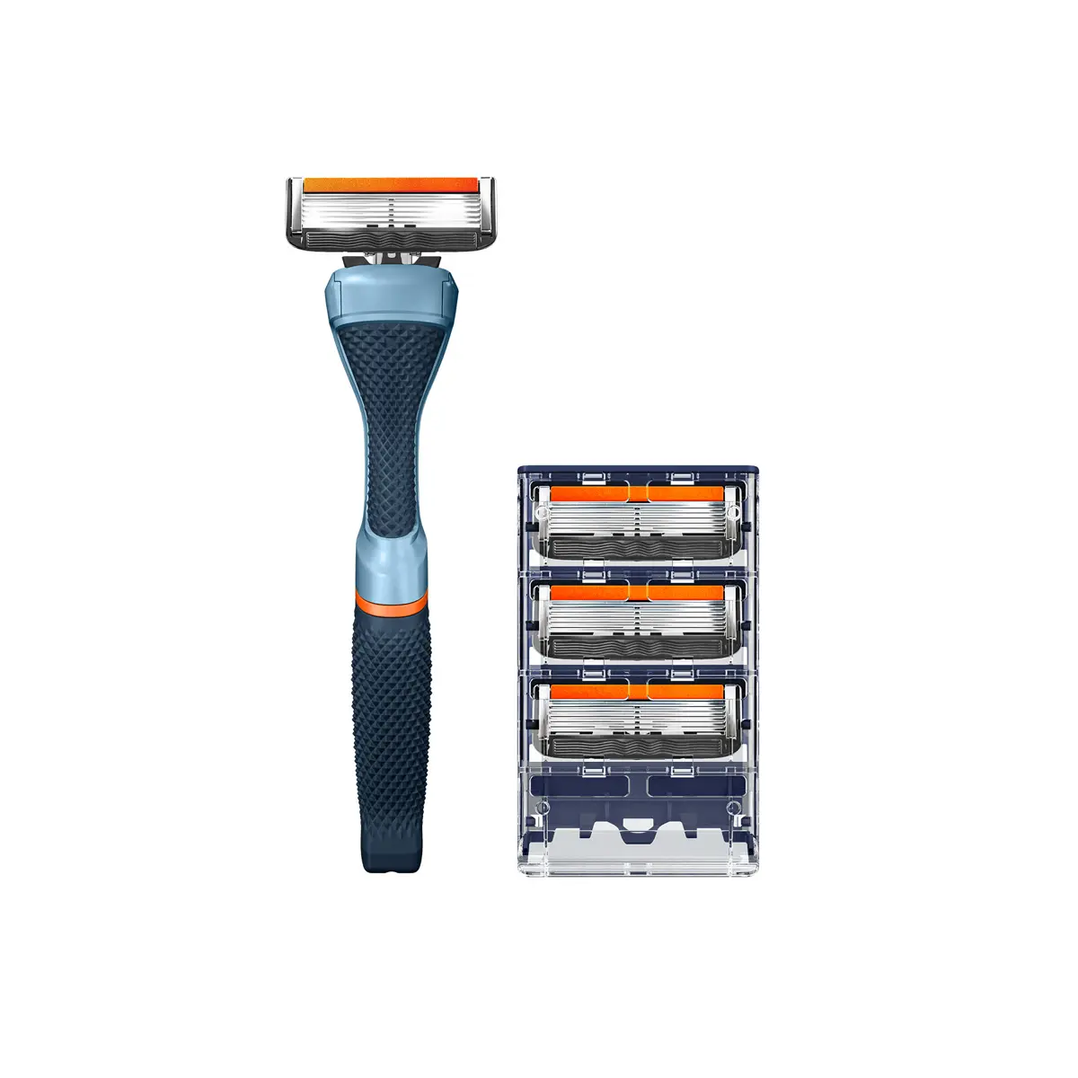 Dollar Shave Club Men's Razor Starter Bundle – Weighted Diamond Grip Handle + Signature 6-Blade Refills for a Close Comfortable Daily Shave Dollar Shave Club Men's Razor Starter Bundle – Weighted Diamond Grip Handle + Signature 6-Blade Refills for a Close Comfortable Daily Shave