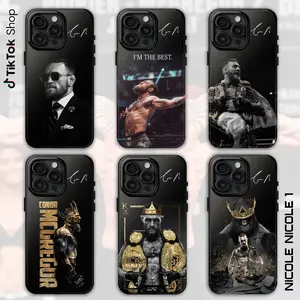 Notorious "Conor" Legend Signature Phone Case, Iconic Fighting Star Black Phone Cover, Suitable for iPhone 17-11 Pro Max/Plus and  Samsung Galaxy S23-25
